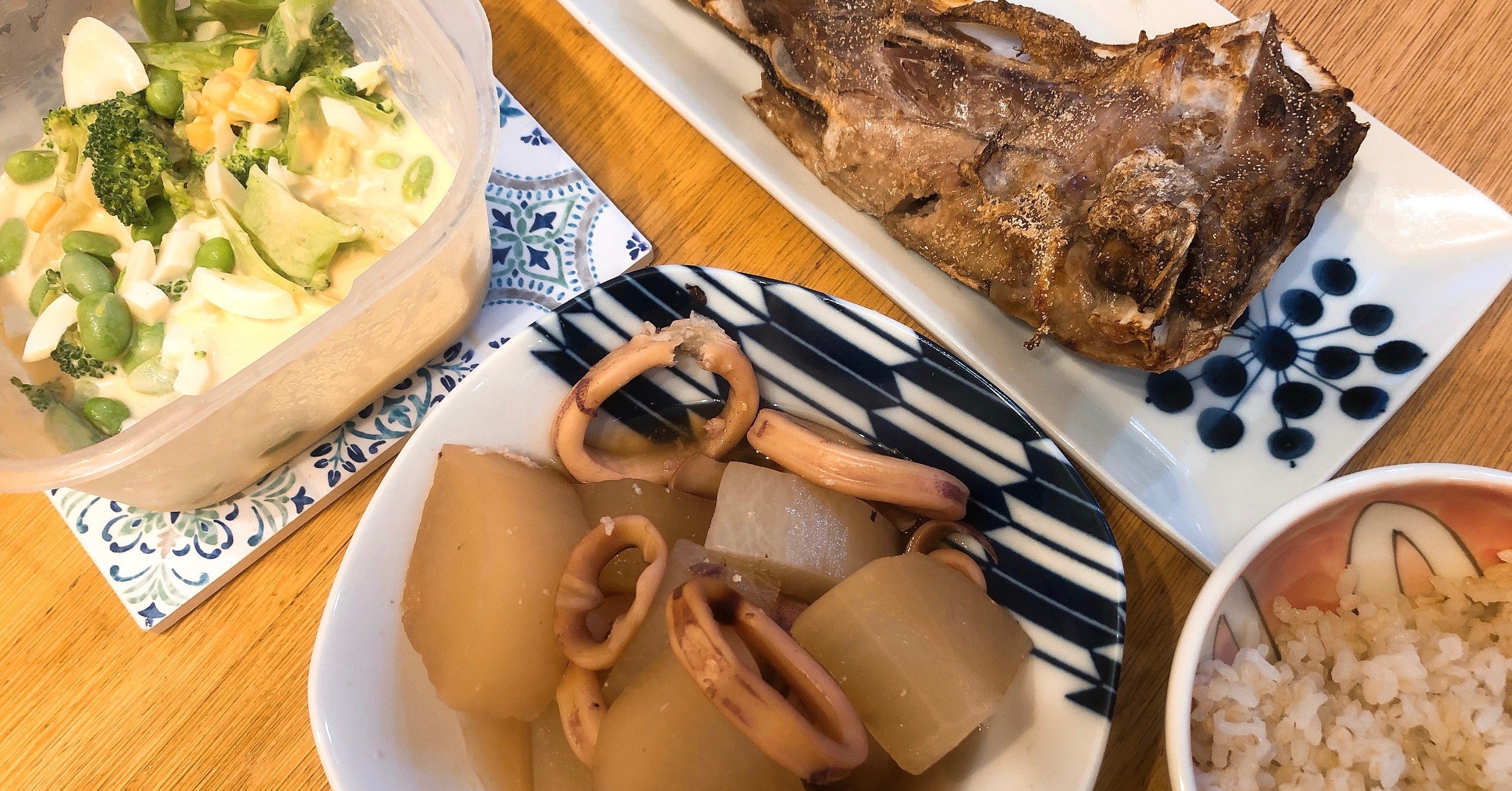 今日の献立 まぐろのカマ焼き イカ大根 Ko Satoru Note 今日の献立 まぐろのカマ焼き イカ大根 Ko Satoru Note