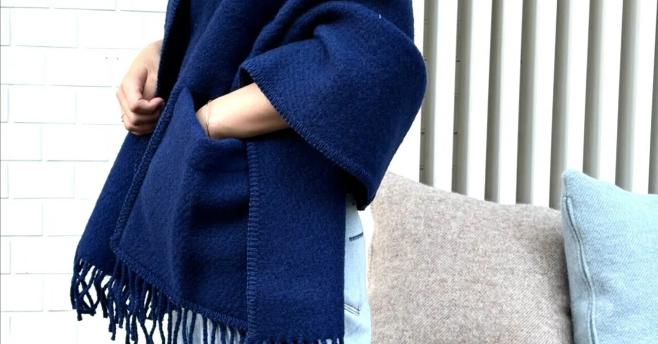 LAPUAN KANKURIT UNI 35 ブルーベリー Today's Pick｜UNI Pocket Shawl / blue berry｜LAPUAN KANKURIT 表参道