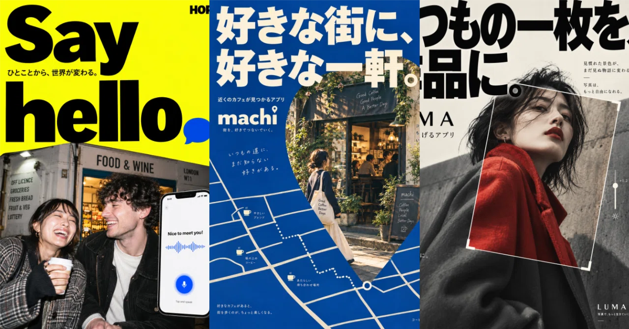 画像生成AI】「なんかダサい」を抜け出す。AI広告の構図・文字・配色の