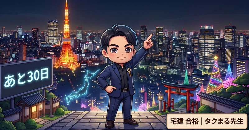 #35.宅建に残り30日から独学で受かるロードマップ。全範囲やると落ちますよ。｜タクまる先生