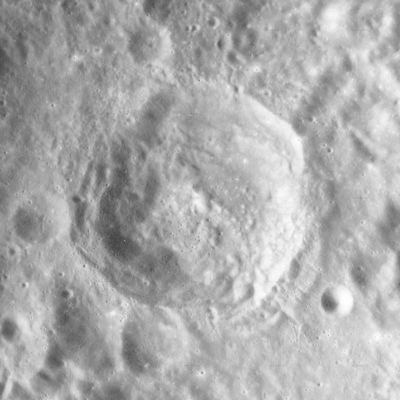 アポロ15号が撮影したデルポットクレーターDelporte_crater_AS15-M-0894