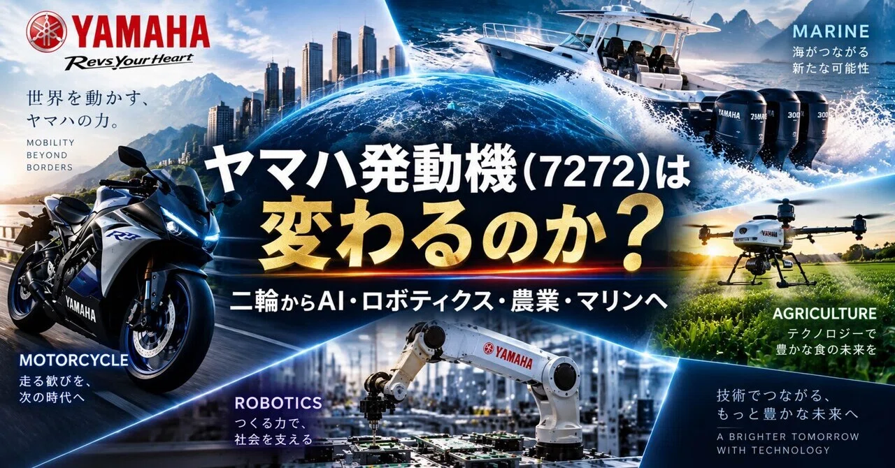 ヤマハ発動機（7272）は変わるのか？二輪からAI・ロボティクス・農業