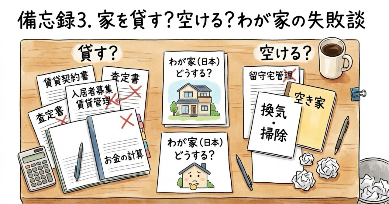 Expat Wife Memo 3. Renting out your home? Leaving it empty? Our failure ...