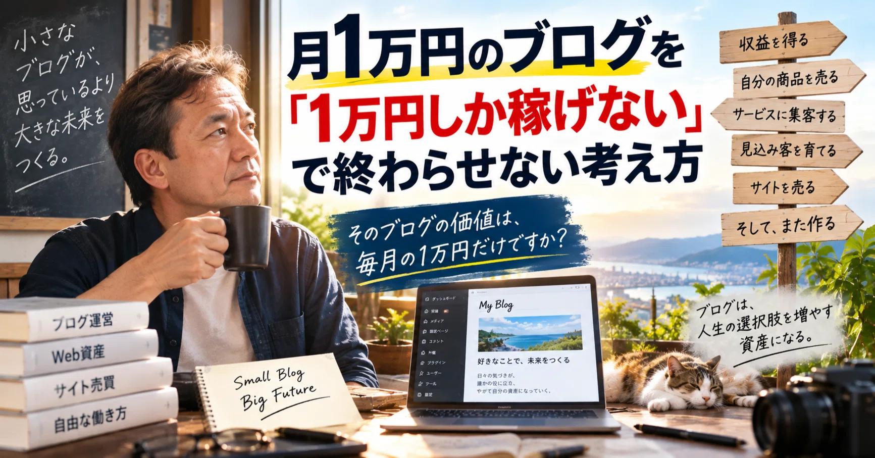 月1万円のブログを「1万円しか稼げない」で終わらせない考え方｜HIDE