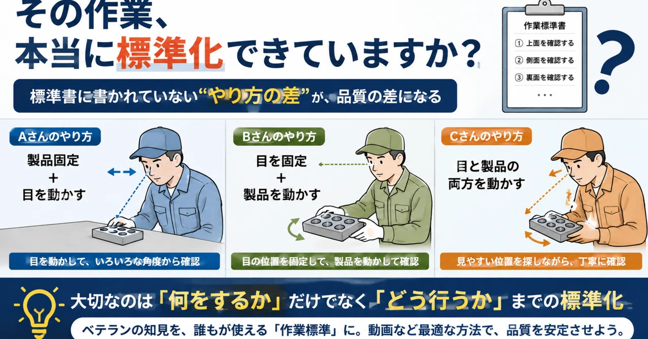 Is that task really standardized?｜品質保証｜その前に。