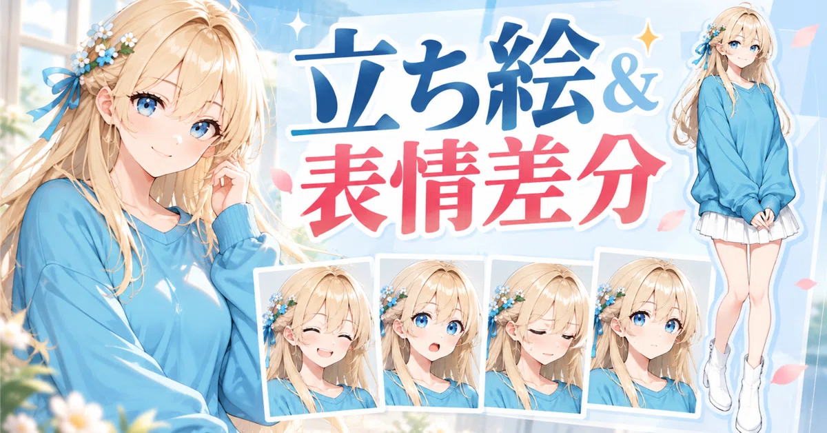 立ち絵メーカーの次に！AIで立ち絵と表情差分を作る方法｜東風