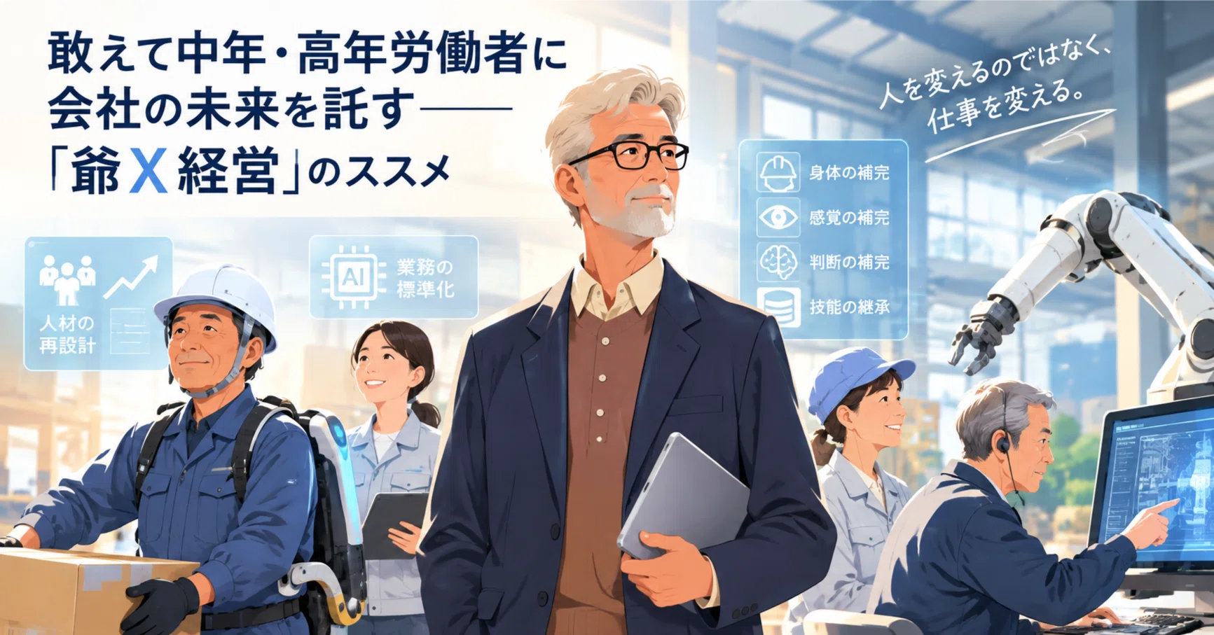 敢えて中年・高年労働者に会社の未来を託す――「爺X経営」のススメ