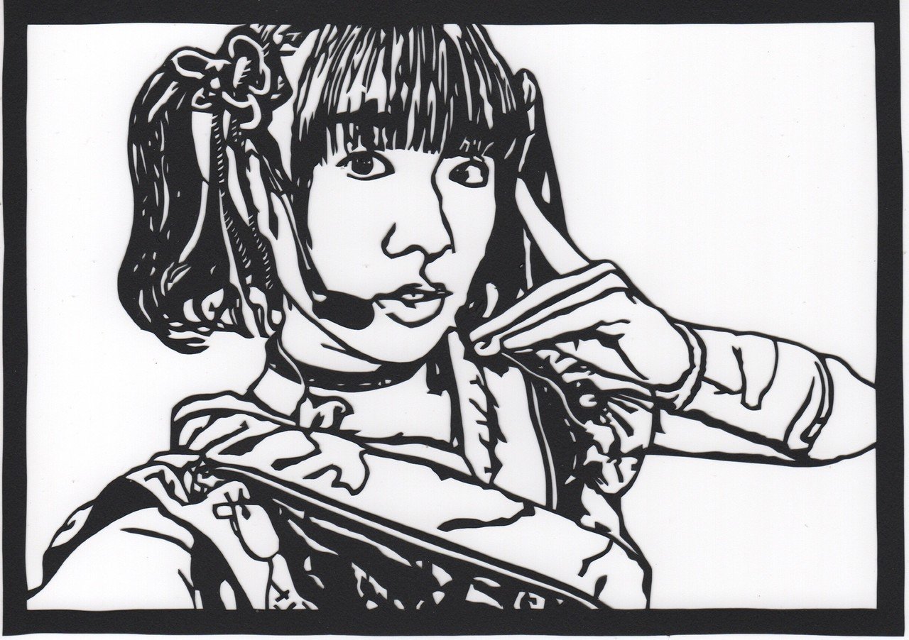 降幡愛 ふりりん(降幡愛) 切り絵｜まゆきみ
