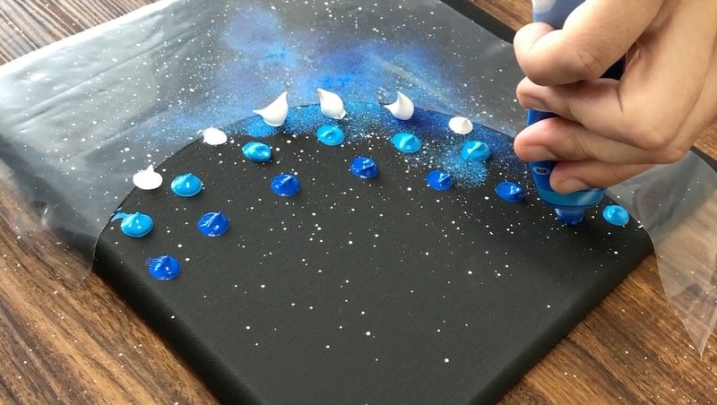 アクリル絵の具を使用した 宇宙 の描き方 初心者が簡単に絵を描く方法 Junya Art Note