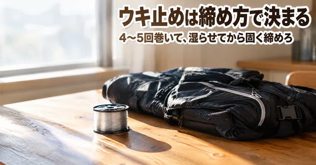 ウキ止めの結び方｜ズレない締め方と、糸とゴムの選び方