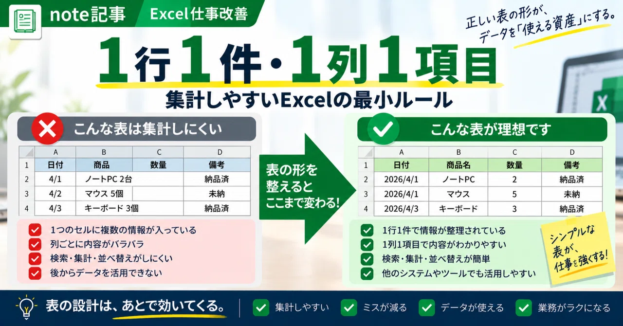 One Record per Row, One Item per Column—The Minimal Rules for Excel ...