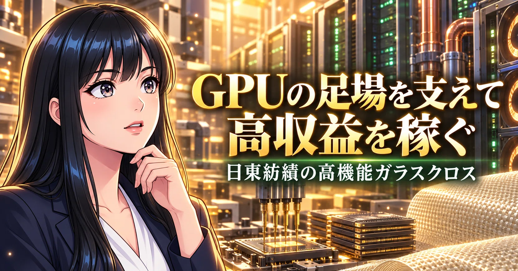 日東紡績】日東紡の「高機能ガラスクロス」が面白い・・・！GPUばかり