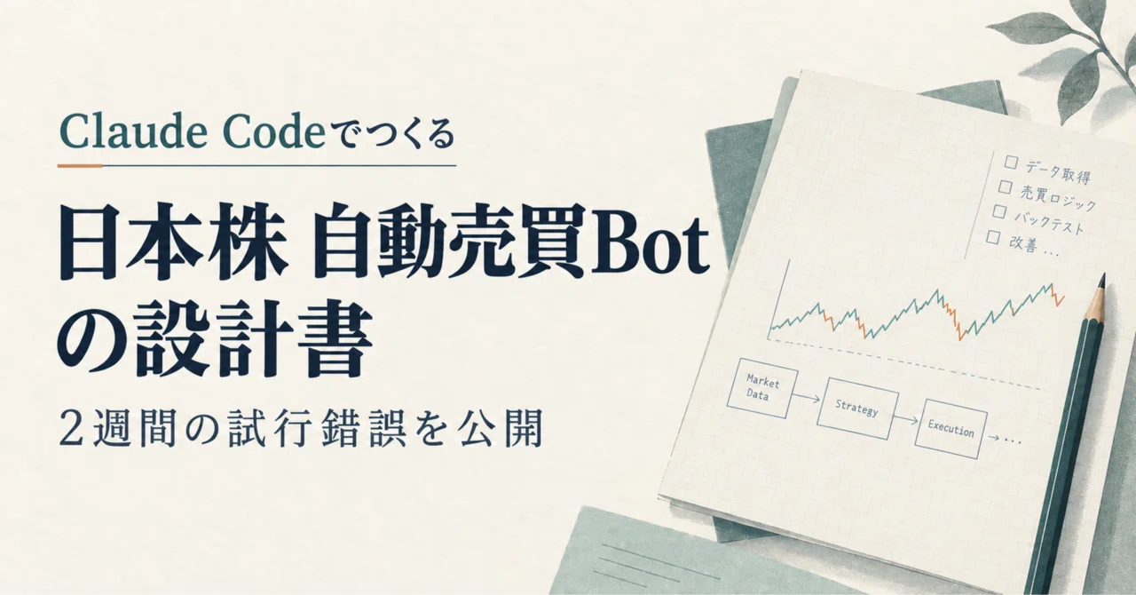 Design Document for a Japanese Stock Day Trading Bot to Pass to Claude ...
