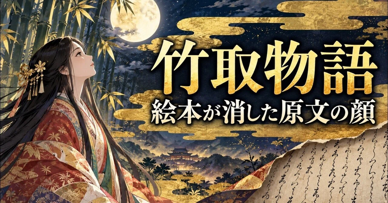 ゆっくり解説】竹取物語 ― 絵本の『かぐや姫』が消した原文の顔｜ちょげ