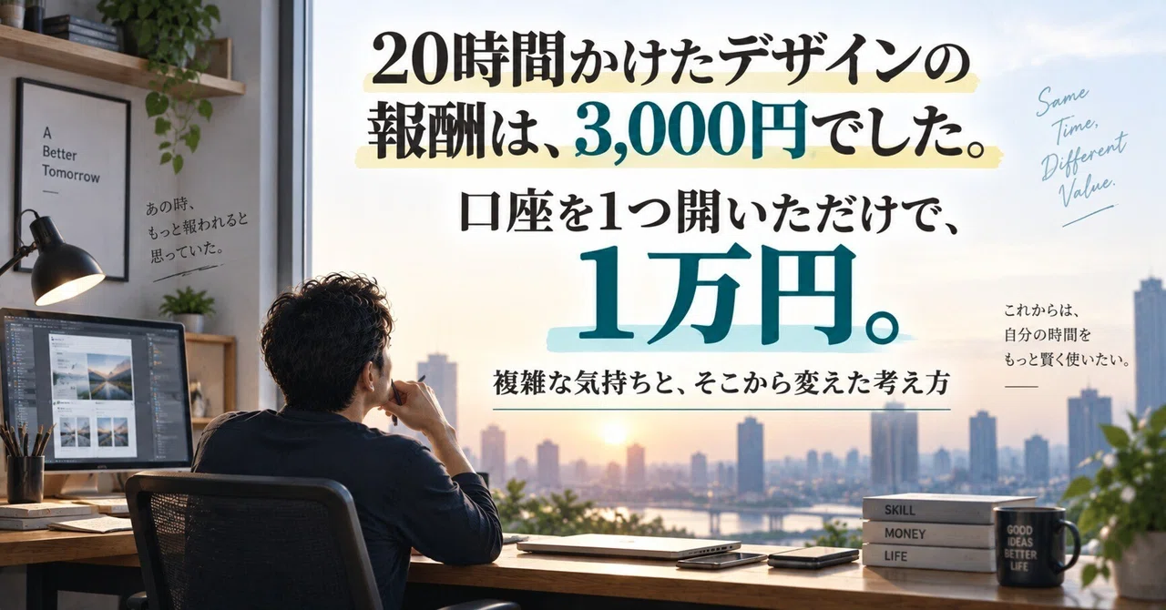 A design that took a week earned 3,000 yen. The story of how point ...
