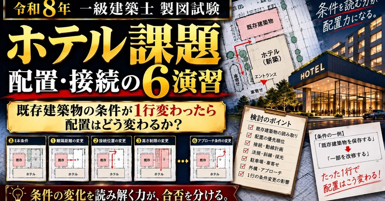 令和8年 一級建築士 製図試験 完全攻略｜独学合格チャンネル｜建築士