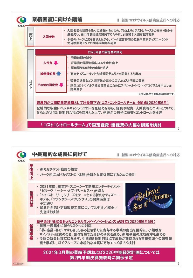 オリエンタルランドの決算から考える大赤字だけどディズニーランド大丈夫 妄想する決算 Note
