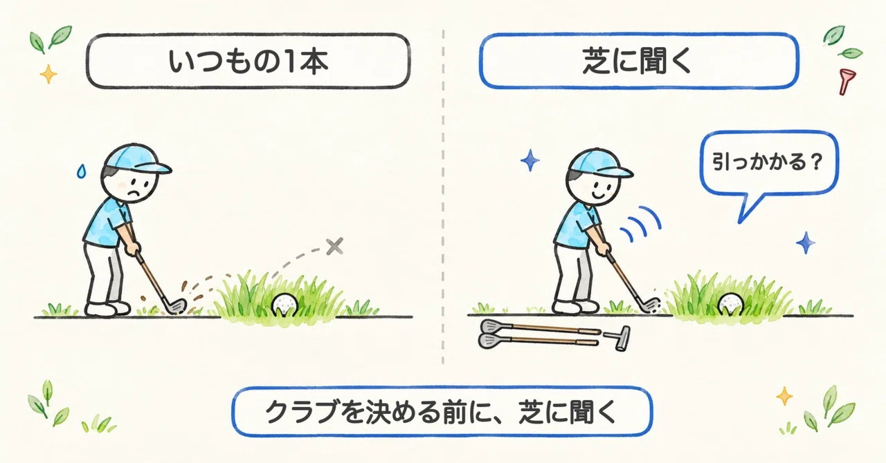 グリーン周りは、クラブを決める前に「芝に聞く」｜ザックリは ...