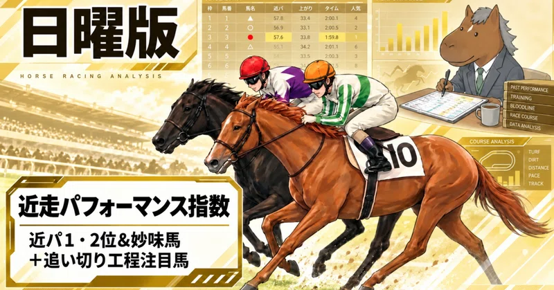 近パ1、2位＆妙味馬＋追い切り工程注目馬（2026年9月20日）
