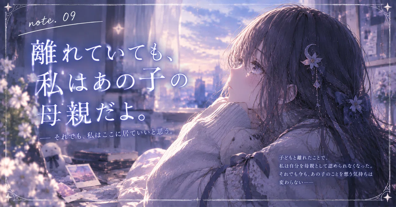 Even though we are apart, I am still that child's mother.|冬香の足跡