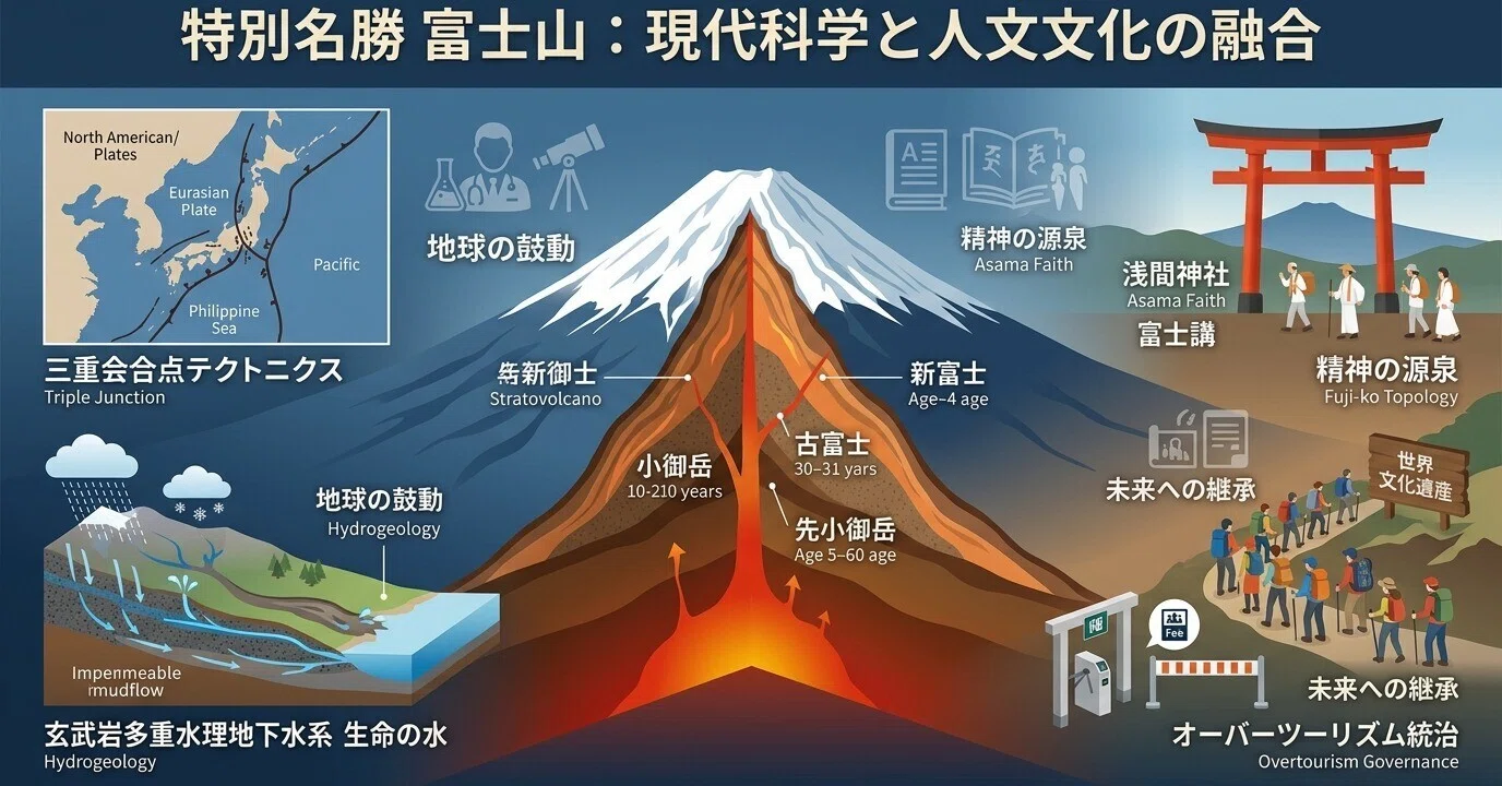 山下 巌「富士」他5点 送料込み 作者不詳2点 案山子3点/ 合計6点 特別名勝の現代科学・現代人文的文化 ── 富士山── 三重会合点