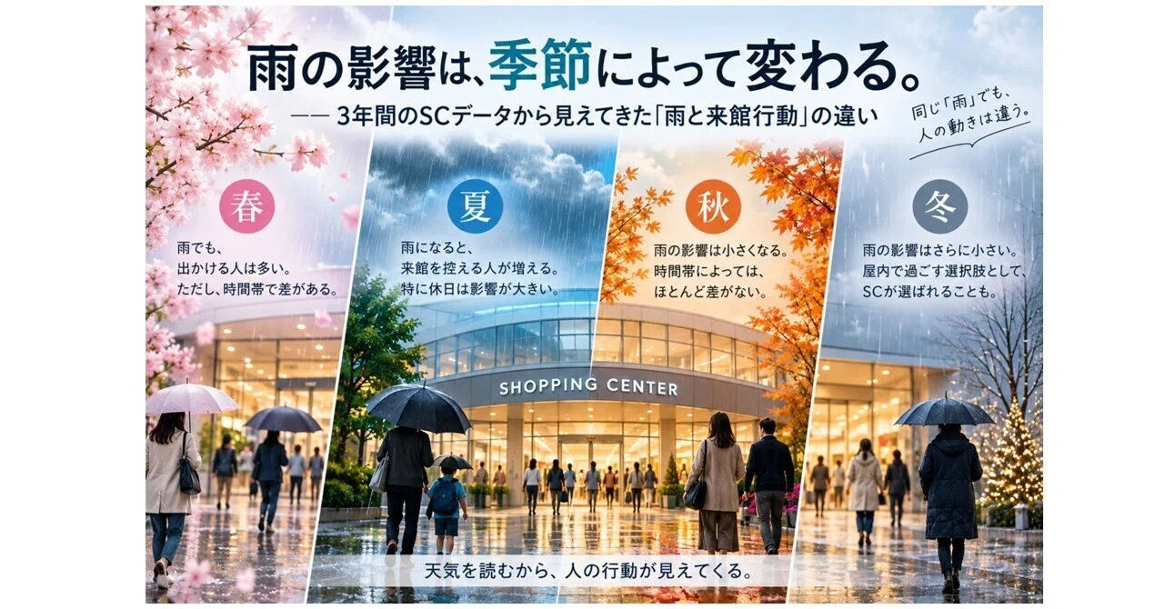 The impact of rain changes with the seasons. — Differences in 