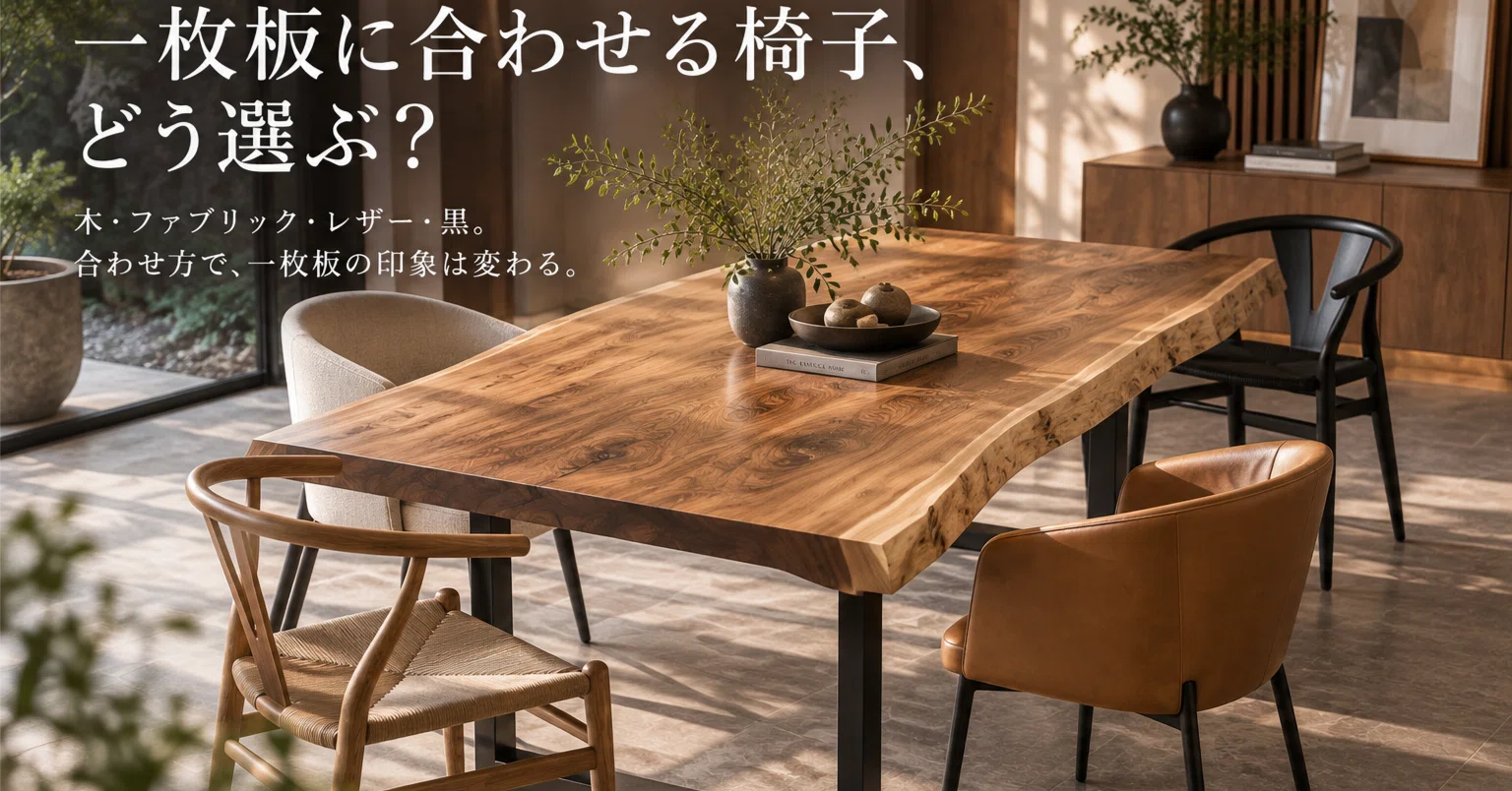 一枚板に合わせる椅子、どう選ぶ？｜Makiya-マキヤ-