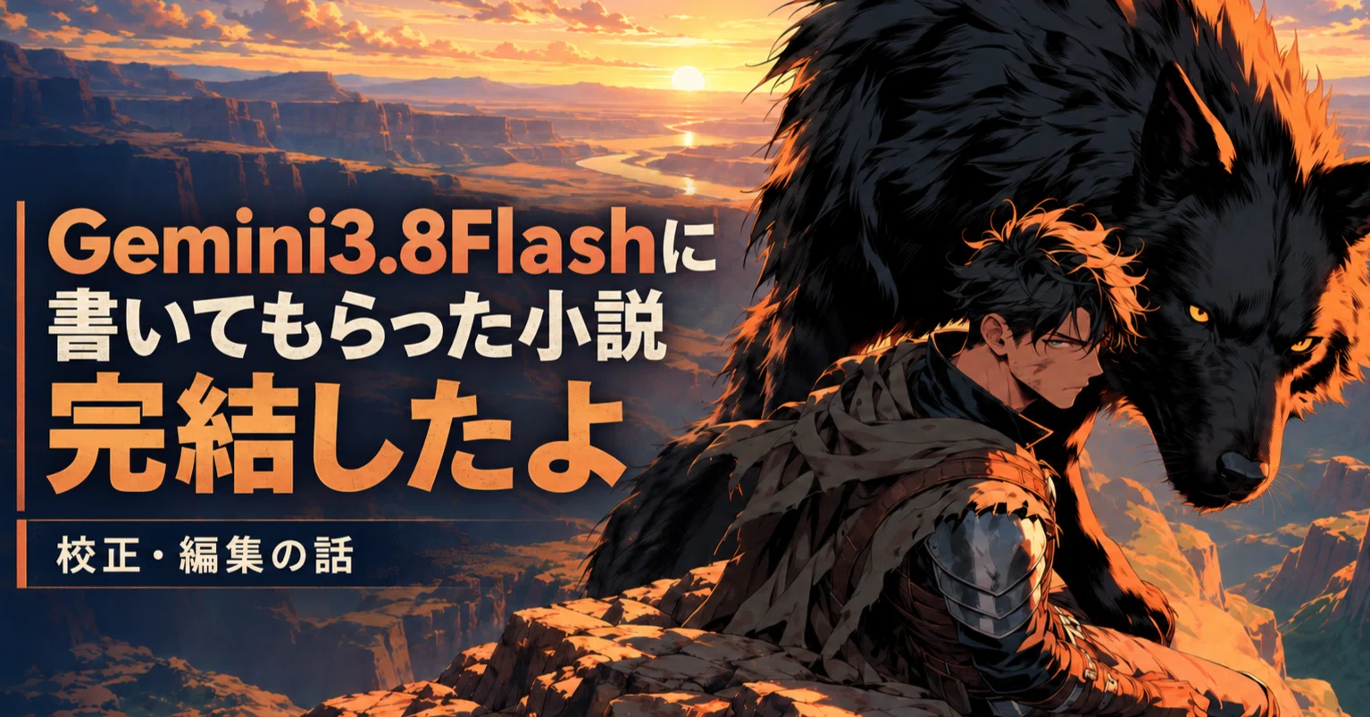 Gemini3.8Flashで作った小説完結したよ！【校正編集遊びの話】｜日向