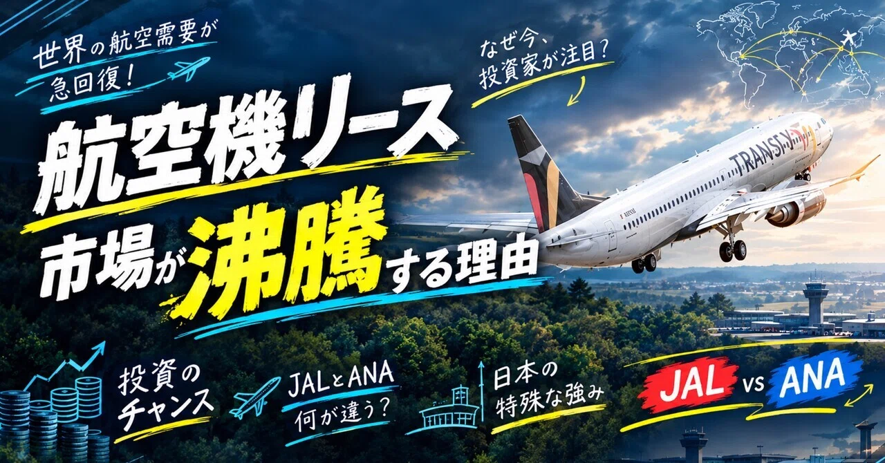 市場解説】世界中で飛行機が足りない！！航空機リース市場にいま「熱