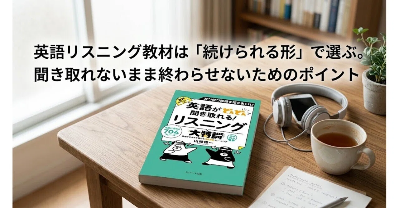 英語リスニング教材は「続けられる形」で選ぶ。聞き取れないまま終わら