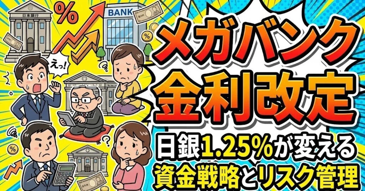メガバンク金利改定 日銀1.25％が変える資金戦略とリスク管理｜ギーク