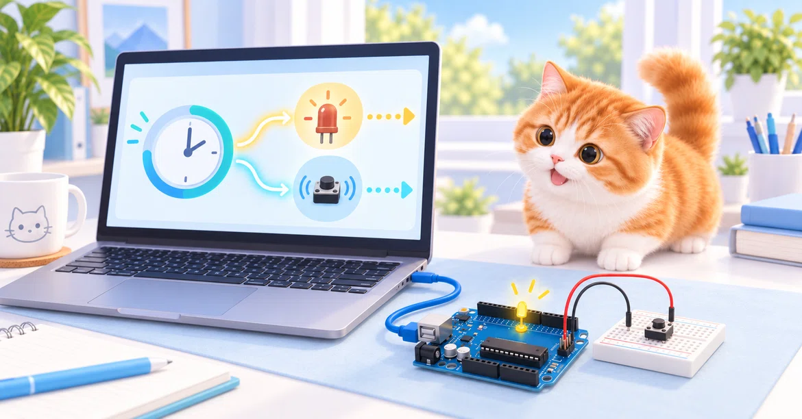 [Arduino Super Introduction #36] Time Control using millis() | Let's ...