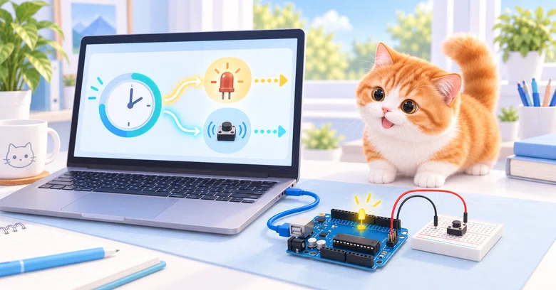 [Arduino Super Introduction #36] Time Control using millis() | Let's ...