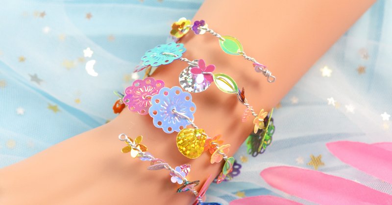 Pandahall Diy ワイヤーとスパンコールで作るブレスレットの作り方 初心者さんも簡単 ハンドメイド無料レシピ Pandahall Note