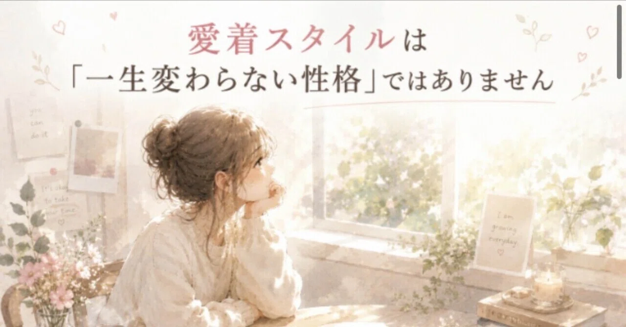 Attachment style is not a "personality that never changes"｜きこ｜愛着スタイル•心理 ...
