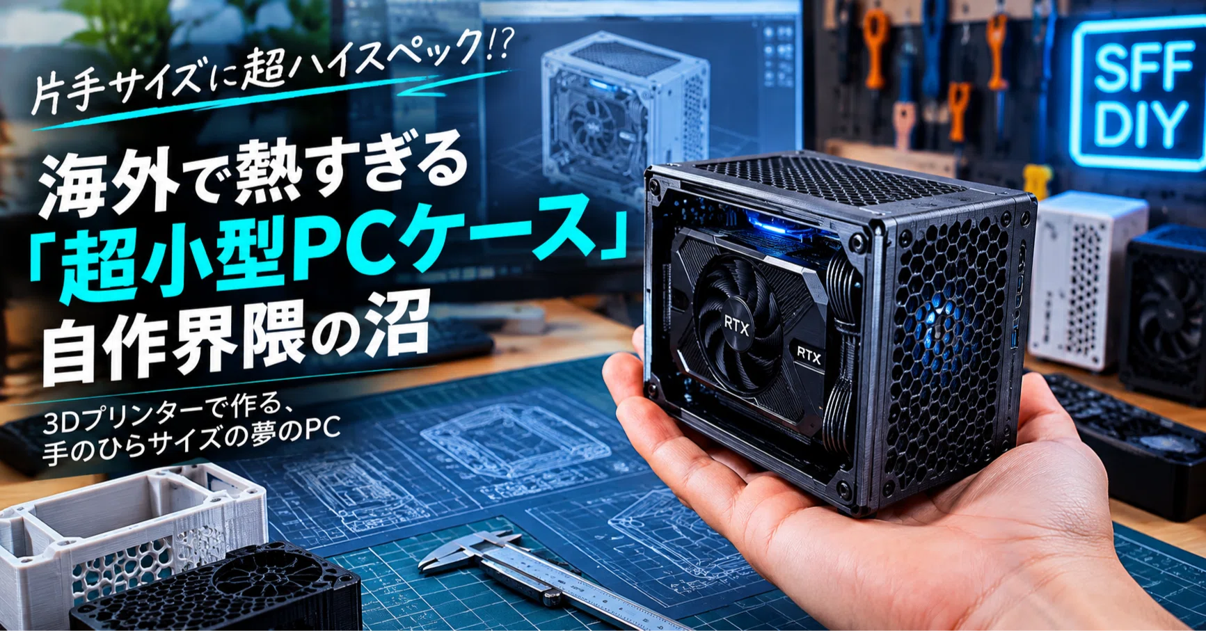 片手サイズに超ハイスペック！？海外で熱すぎる「超小型PCケース自作