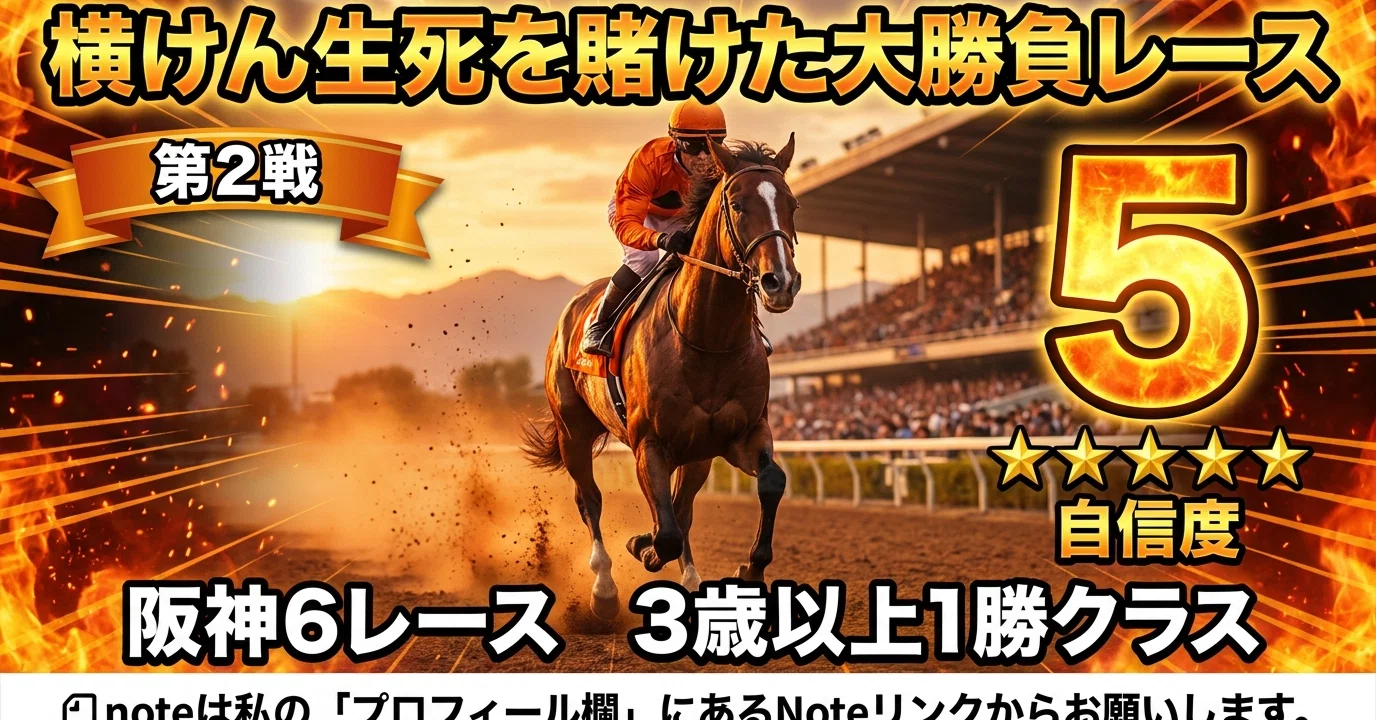 2026/09/20 (日) 阪神6レース 自信度5 1勝クラス（予想法A）｜横けん