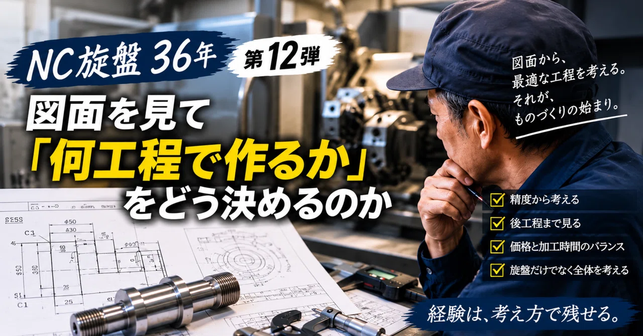 36 Years of NC Lathe Work [Part 12] How to Decide 'How Many Processes ...