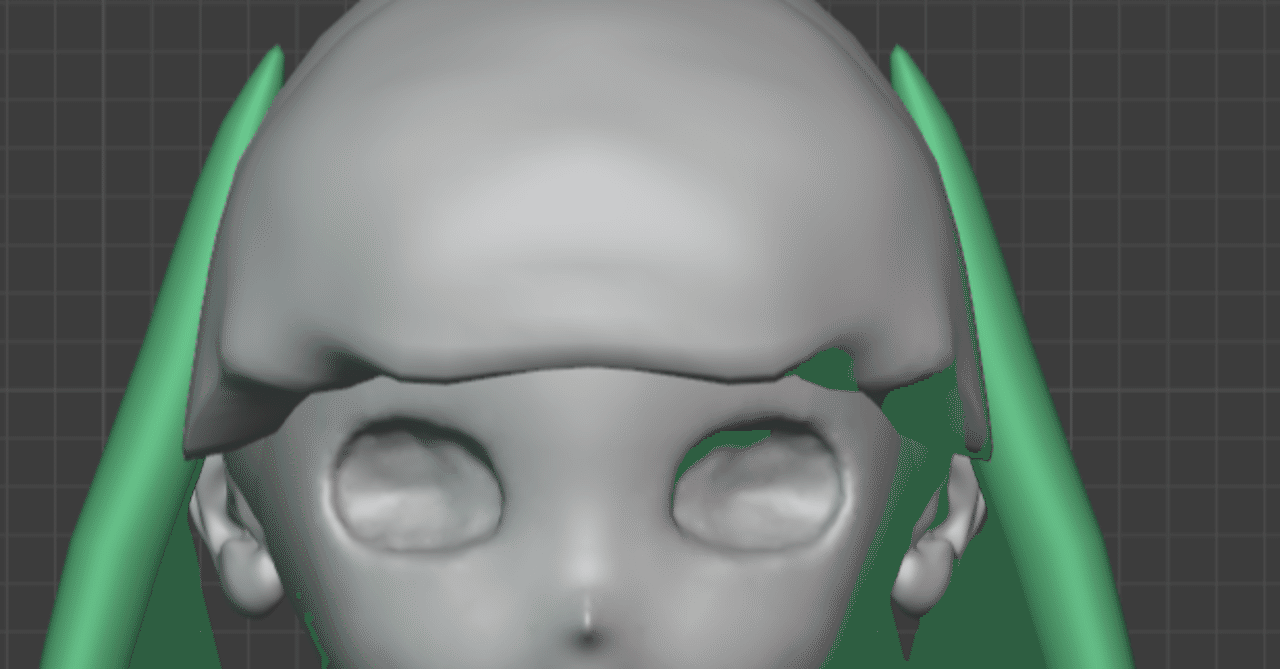 モデリング 髪の毛との戦い2 虎頭アルカ Note