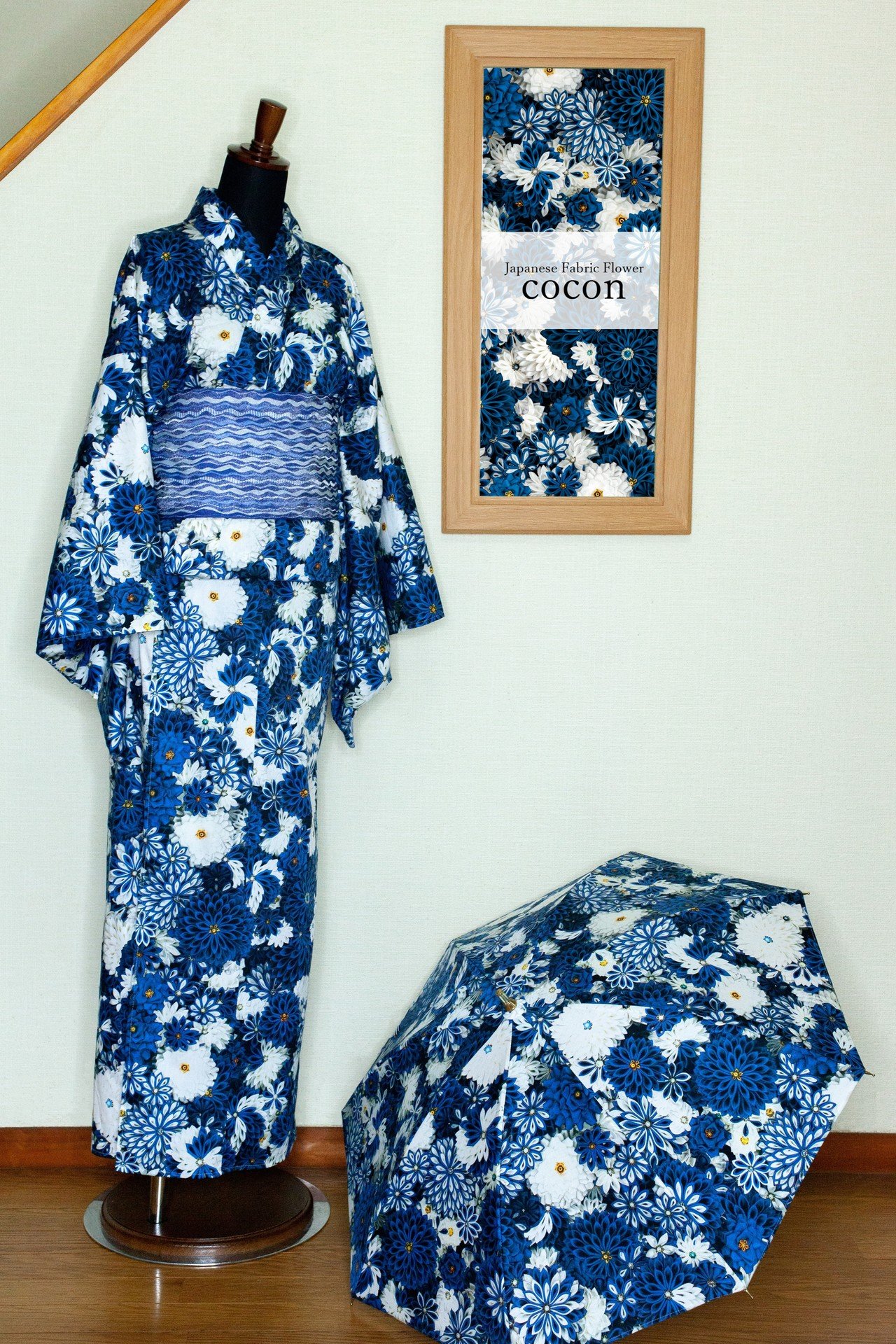 つまみ細工柄の生地で浴衣制作のススメ 花群生紋様 大川 由貴 Note