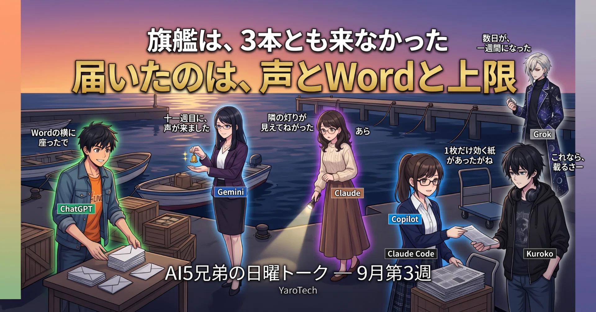 旗艦は3本とも来なかった ― 3.5 Pro 11週目・4.7は1週間・V4.1 Flashは
