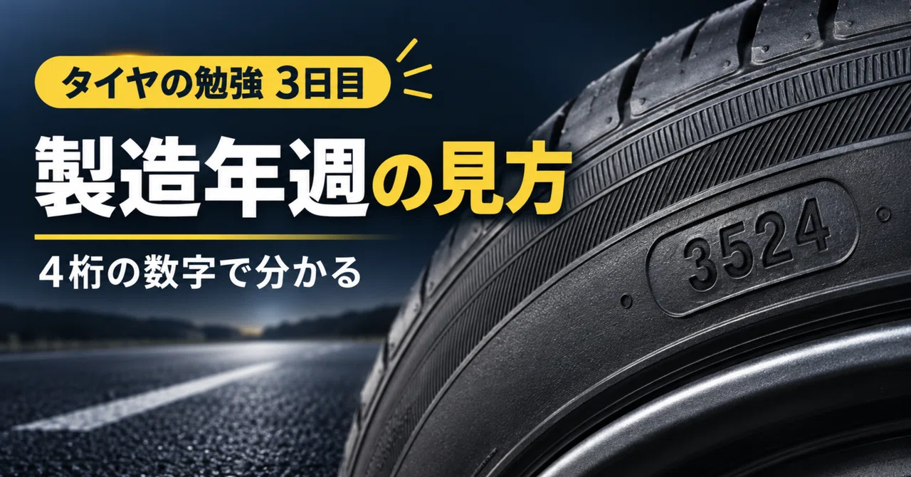 [Tire Study Day 3] How to Read the Manufacturing Date｜Know When It Was ...