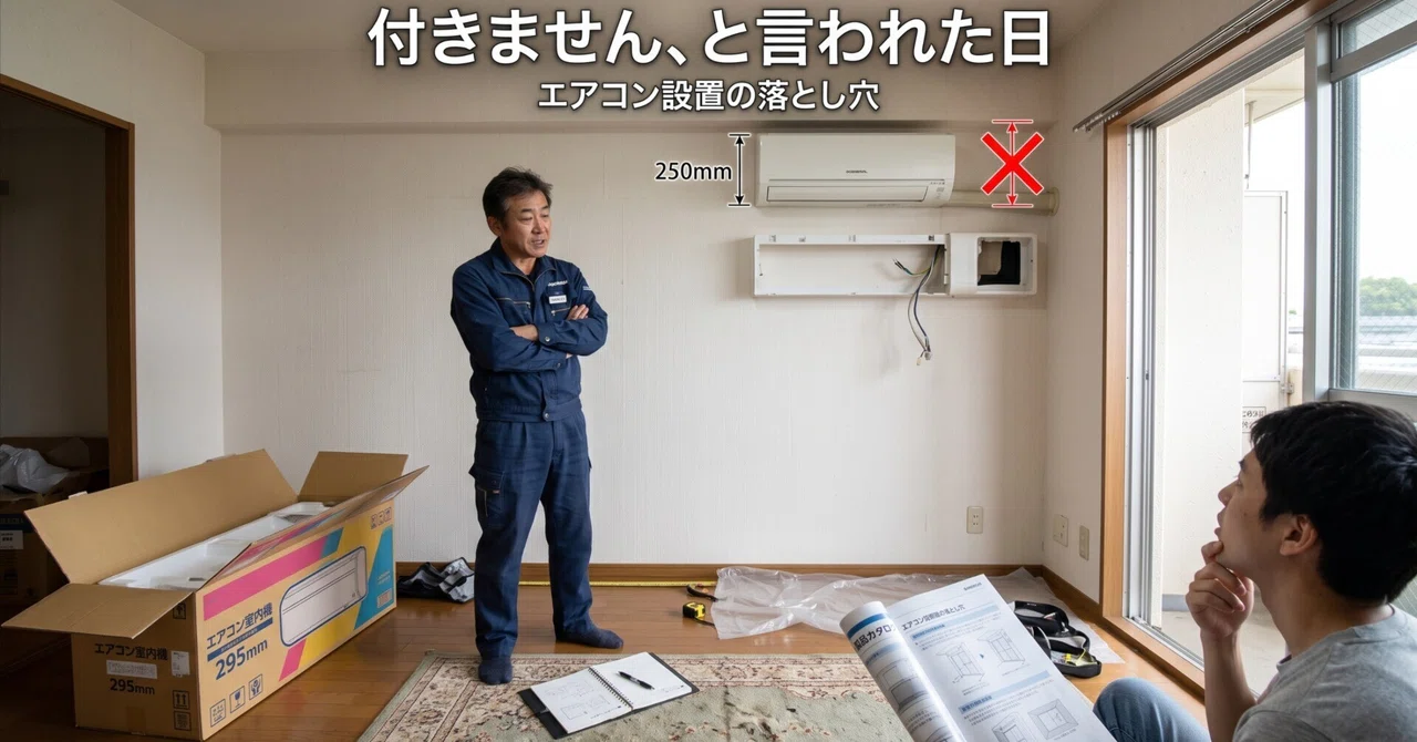 エアコン工事〜「室内機が付きません」と言われた日｜makoto