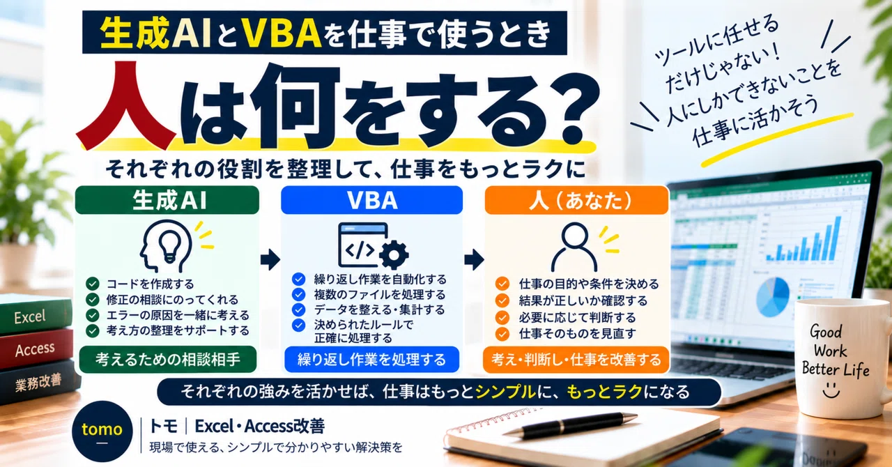 Excel Code Types What do people do when using Generative AI and VBA for work?|トモ|Excel ...
