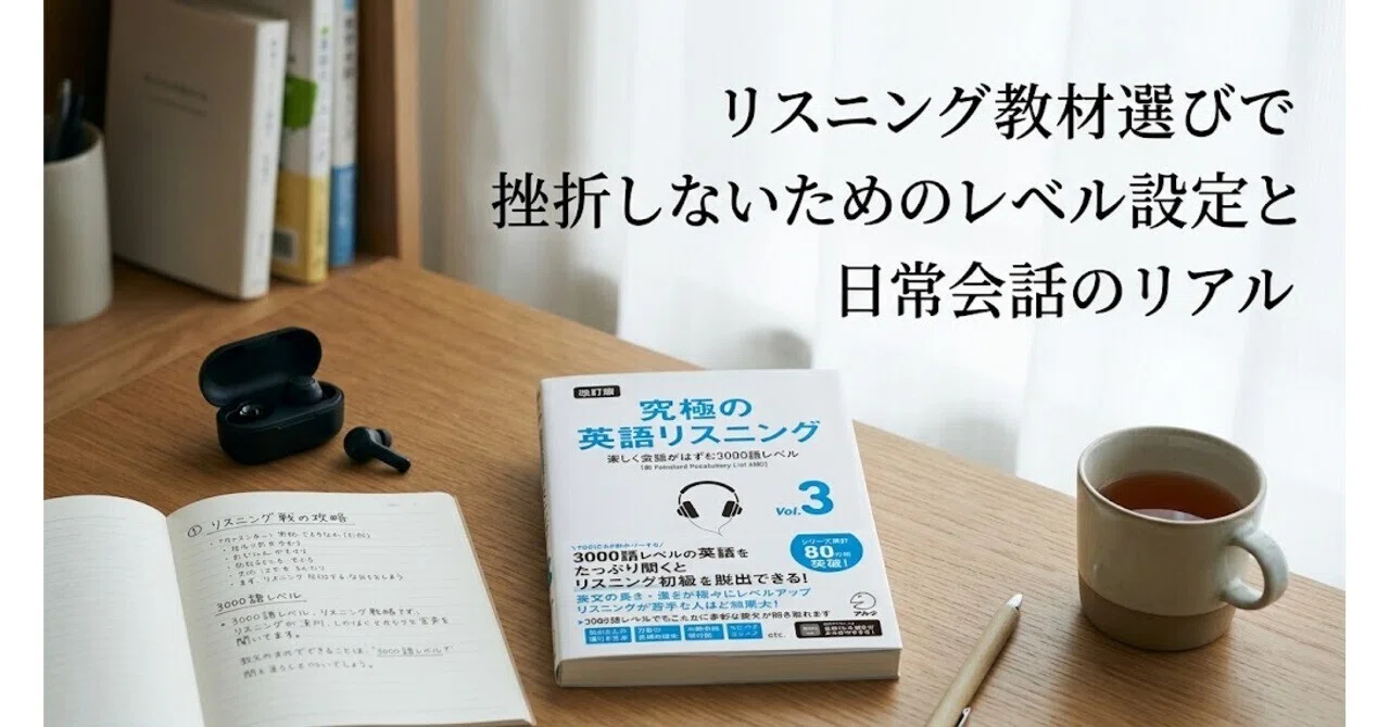 リスニング教材選びで挫折しないためのレベル設定と日常会話のリアル
