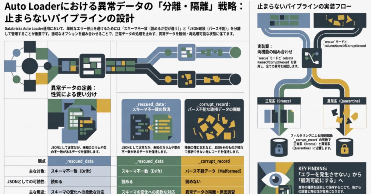 Auto Loaderで壊れたJSONをどう隔離する？_rescued_dataと_