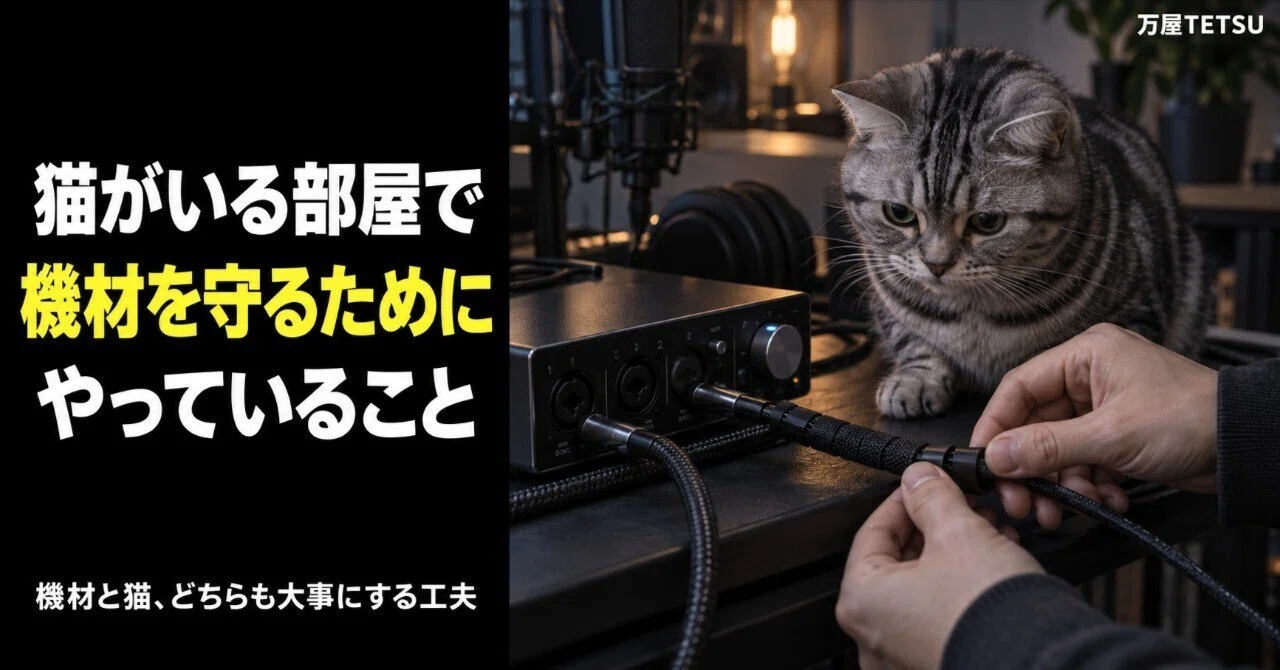 What I do to protect my equipment in a room with a cat｜万屋TETSU