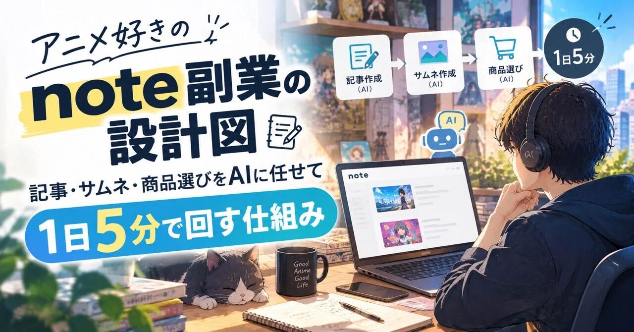 Blueprint for an Anime-Loving Side Hustle on note: A System to Run in 5 ...