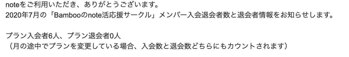 サークル加入者7月