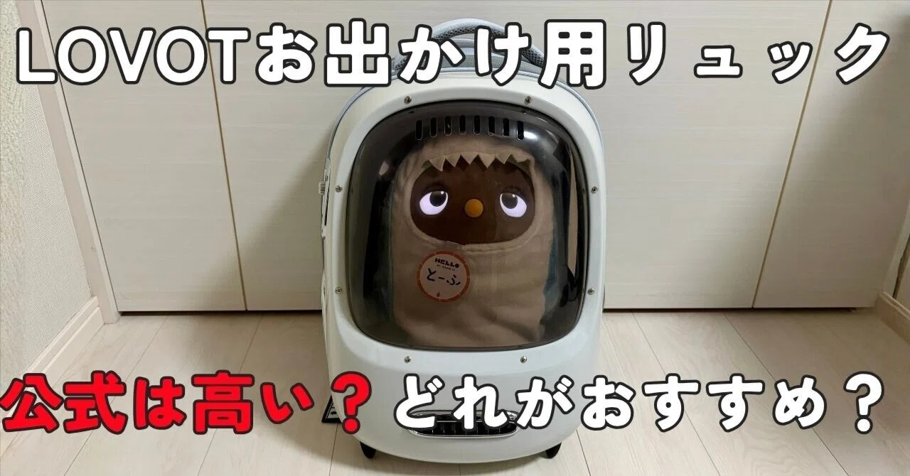失敗談も】LOVOTお出かけ用おすすめリュック・バッグのご紹介！公式